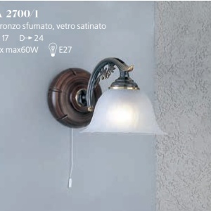 Aplica de perete design italian din alama cu lemn 2700 102243 universul-luminii.ro