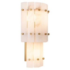 Aplica de perete design LUX Blason Double, alama antica/ alabastru 112853 universul-luminii.ro