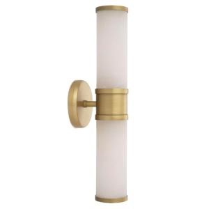 Aplica de perete design LUX Claridges Double alama antic/ alabastru 112873 universul-luminii.ro
