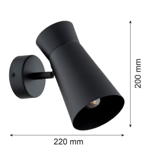 Aplica de perete design minimalist, Otel, Negru, LORD 169313 universul-luminii.ro