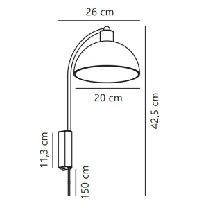 Aplica de perete design minimalist scandinav Ellen 20 White 220813 universul-luminii.ro