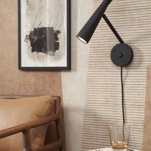 Aplica de perete design modern Bordeaux negru 141523 universul-luminii.ro