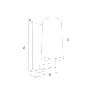 Aplica de perete design modern CAMELOT PLUS negru 107983 universul-luminii.ro