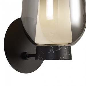 Aplica de perete design modern Nora negru/ marmura neagra 131453 universul-luminii.ro