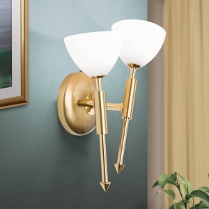 Aplica de perete design modern OPALDESIGN 2L stanga, auriu mat 163503 universul-luminii.ro