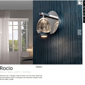 Aplica de perete design modern ROCIO, crom - Img 6