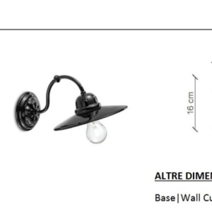 Aplica de perete design retro realizata manual din ceramica B-W 126223 universul-luminii.ro