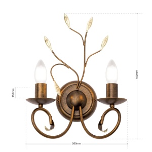 Aplica de perete design rustic Luca WA 2-884/2 Antik OR - Img 8