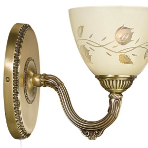 Aplica de perete din alama 1 brat design italian 6258 102183 universul-luminii.ro