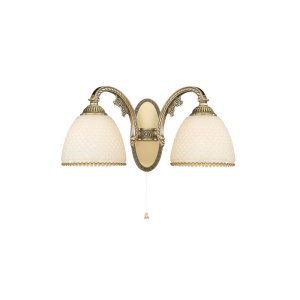 Aplica de perete din alama 2 brate design italian 7005 102413 universul-luminii.ro