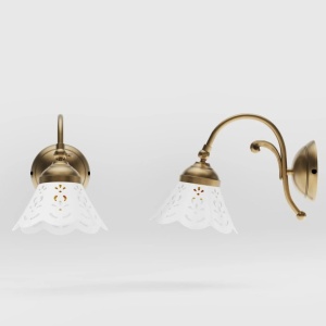 Aplica de perete din alama si abajur ceramic Zefira - Img 5