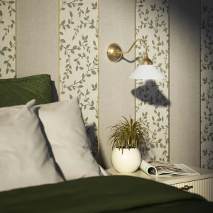 Aplica de perete din alama si sticla design vintage Sofia - Img 14
