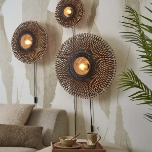 Aplica de perete eco din bambus Kalimantan XS 30cm 213323 universul-luminii.ro