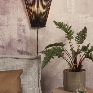 Aplica de perete eco din bambus Merapi tapered 30cm, bl 121193 universul-luminii.ro