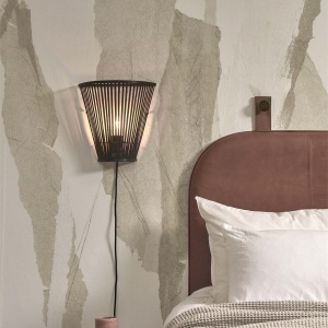 Aplica de perete eco din bambus Merapi tapered 30cm, bl 213453 universul-luminii.ro