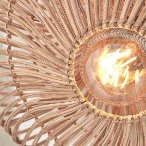 Aplica de perete eco din ratan Zanzibar flat 40cm S, nat 213963 universul-luminii.ro