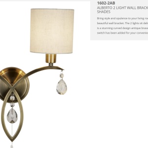 Aplica de perete eleganta design clasic Alberto 1602-2AB SRT - Img 2