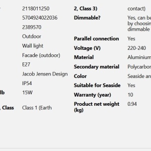 Aplica de perete exterior design nordic IP54 Aludra seaside anthracit 183033 universul-luminii.ro