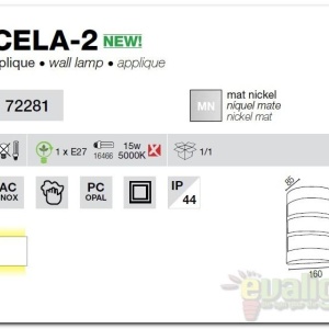 Aplica de perete exterior IP44 Cela-2 72281 51873 universul-luminii.ro