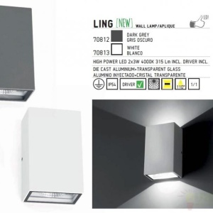 Aplica de perete exterior IP54, LED Ling 70812 55603 universul-luminii.ro
