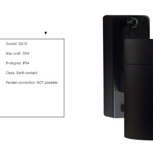 Aplica de perete exterior, IP54 Tin negru 21269903 NL 60693 universul-luminii.ro