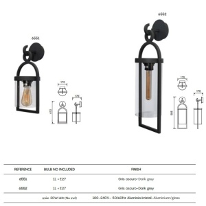 Aplica de perete iluminat exterior clasic IP54 MAYA 135973 universul-luminii.ro