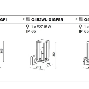 Aplica de perete iluminat exterior IP54 Cell 182963 universul-luminii.ro