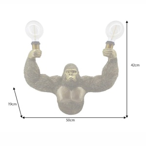 Aplica de perete KING APE 50cm sculptura maimuta aurie - Img 6