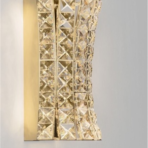 Aplica de perete LED auriu, cristale sticla CELYSIA 628723 universul-luminii.ro