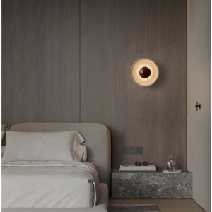 Aplica de perete LED decorativa din traverin CERIO - Img 4