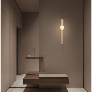 Aplica de perete LED decorativa din travertin OVEE - Img 4