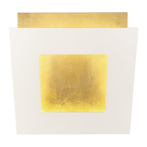 Aplica de perete LED design ambiental DALIA 40x40cm, alb/ auriu
