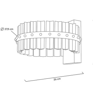 Aplica de perete LED design ambiental Half auriu - Img 3
