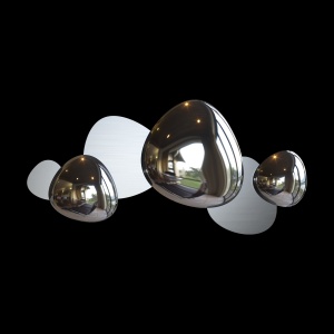 Aplica de perete LED design decorativ ambiental Jack-stone argintiu 100593 universul-luminii.ro