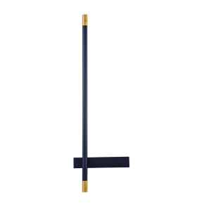 Aplica de perete LED design liniar ambiental Wall Lamp negru/ alama - Img 1