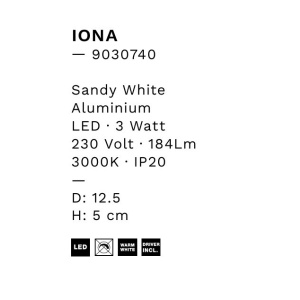 Aplica de perete LED design modern ambiental Iona alb - Img 2