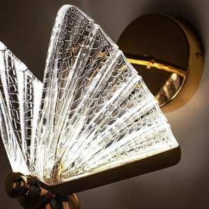 Aplica de perete LED design modern Fluture S auriu - Img 7