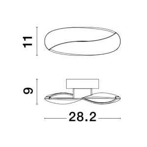 Aplica de perete LED design modern Infinity alb satin 115903 universul-luminii.ro