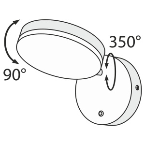 Aplica de perete LED design tehnic Fad negru MYMOD070WL-L8B3K 196103 universul-luminii.ro