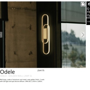 Aplica de perete LED design ultra-modern Odele auriu - Img 4