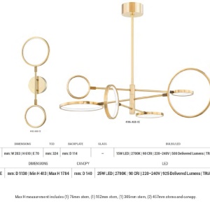 Aplica de perete LED dimabila design modern SATURN - Img 3