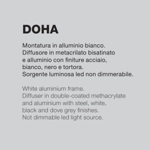 Aplica de perete LED DOHA A otel, alb, negru sau gri dove 230283 universul-luminii.ro