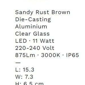 Aplica de perete LED iluminat exterior decorativ IP65 INGA 229673 universul-luminii.ro