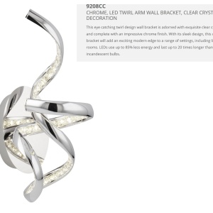 Aplica de perete LED moderna design cromat Twirls 12W 9208CC SRT - Img 5