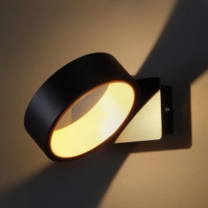 Aplica de perete LED, negru/auriu Tokyo I W0167 MX