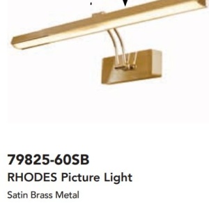 Aplica de perete LED pentru oglinda sau tablou Rhodes alama, L-60cm 136443 universul-luminii.ro