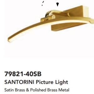 Aplica de perete LED pentru oglinda sau tablou Santorini alama, L-40cm 136363 universul-luminii.ro