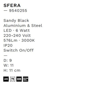 Aplica de perete LED stil minimalist SFERA - Img 6