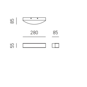 Aplica de perete lumina ambientala LED GAP ARCO L-28cm, 3000K 149863 universul-luminii.ro
