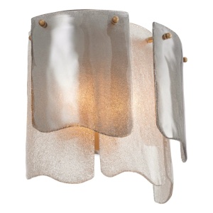 Aplica de perete LUX design deosebit Asinara, sticla fumurie